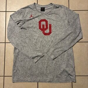 Air Jordan Oklahoma Sooners Men's Large Gray Long Sleeve T-Shirt